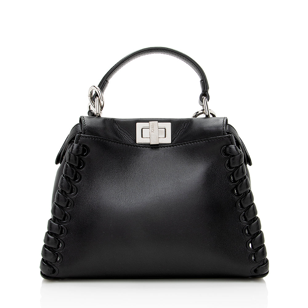 Luxury FendiNappa Leather Whipstitch Peekaboo Mini Shoulder Bag (SHF-19236)