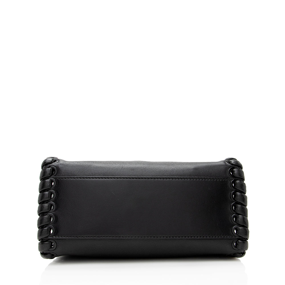 Luxury FendiNappa Leather Whipstitch Peekaboo Mini Shoulder Bag (SHF-19236)