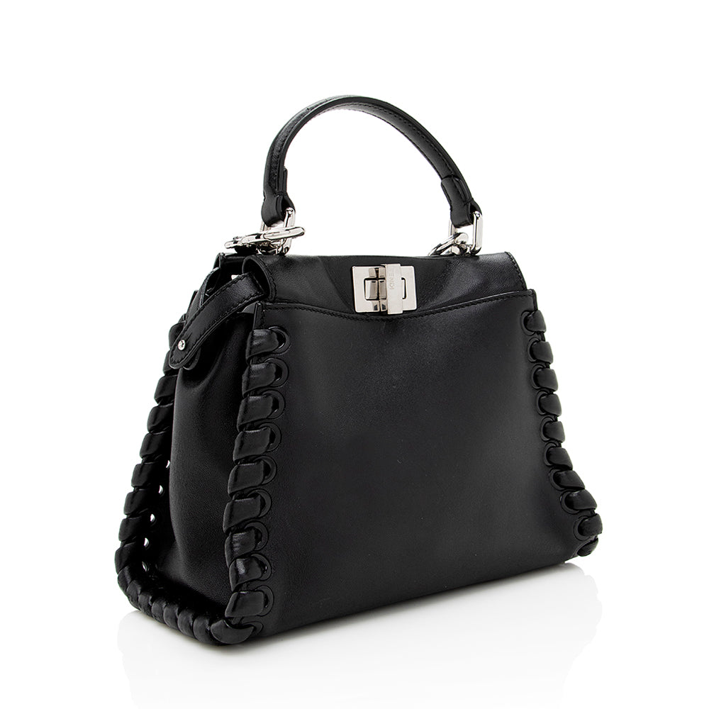 Luxury FendiNappa Leather Whipstitch Peekaboo Mini Shoulder Bag (SHF-19236)