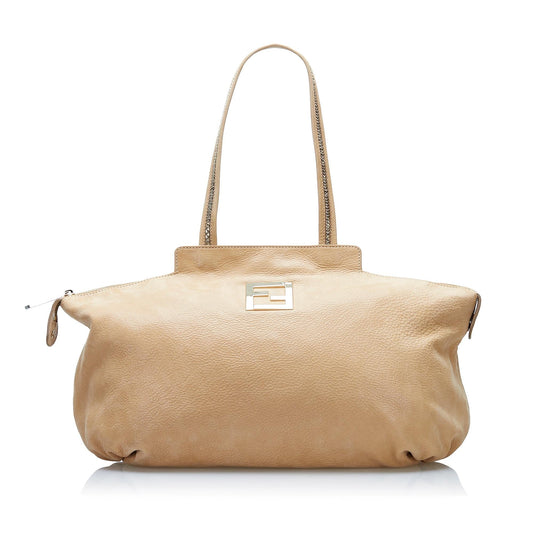 Luxury FendiNubuck Chains Tote (SHG-36773)