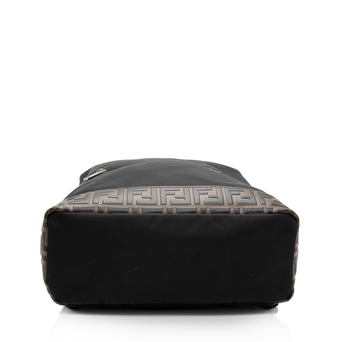 Luxury FendiNylon FF Embossed Calfskin Santander Backpack (SHF-FMXHgb)