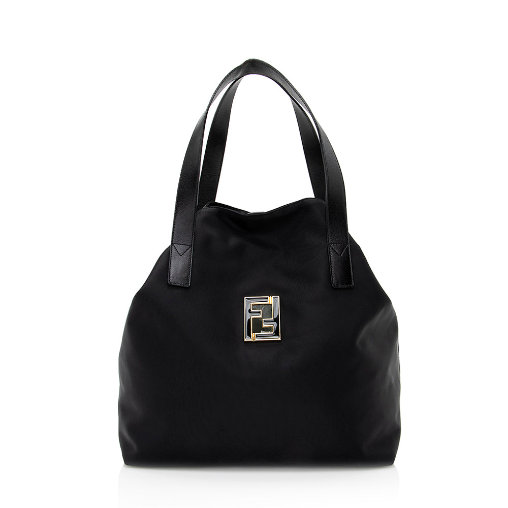 Luxury FendiNylon Logo Small Tote (SHF-20761)