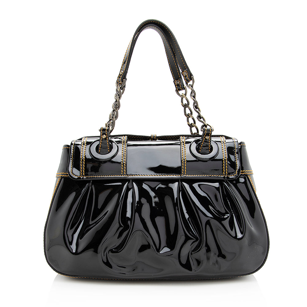 Luxury FendiPatent Leather B Buckle Bag (SHF-19895)