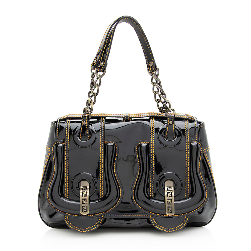 Luxury FendiPatent Leather B Buckle Bag (SHF-19895)