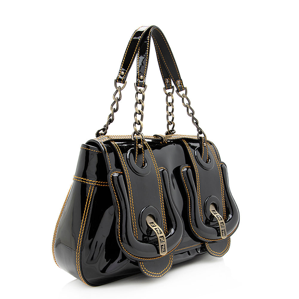 Luxury FendiPatent Leather B Buckle Bag (SHF-19895)