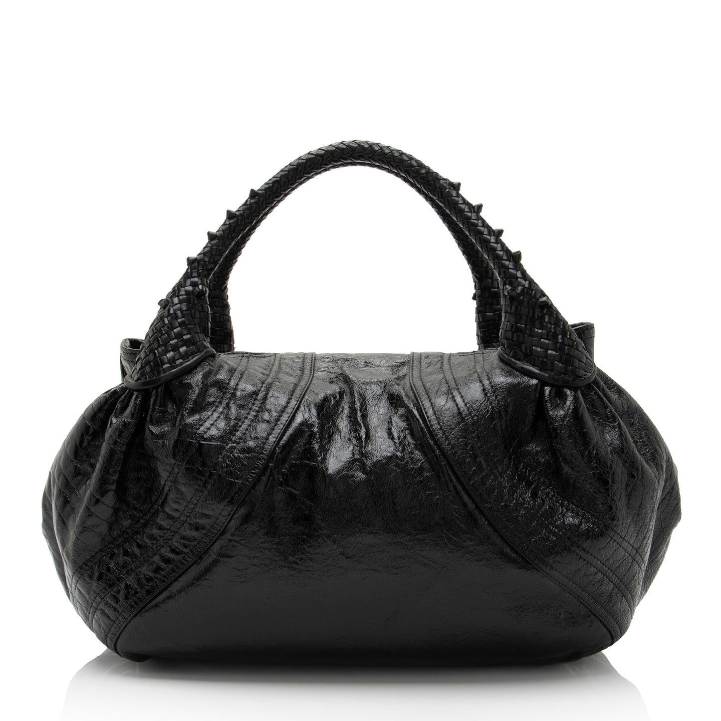 Luxury FendiPatent Leather Spy Satchel (SHF-PigQG6)