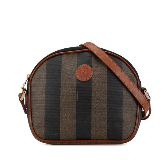 Luxury FendiPequin Coated Canvas Crossbody (SHG-UZy5af)