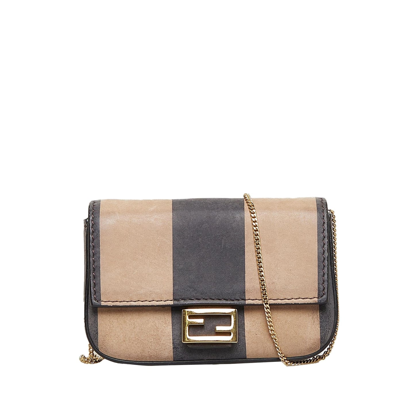 Luxury FendiPequin Nano Baguette (SHG-RtCldH)