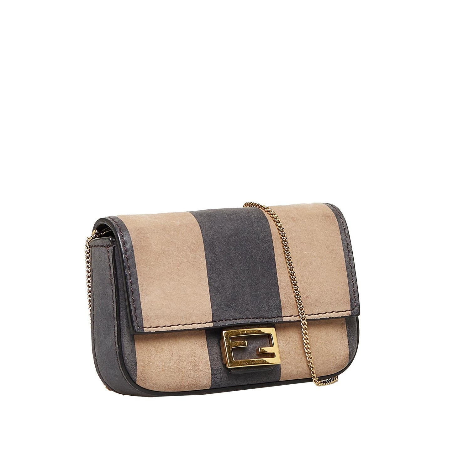Luxury FendiPequin Nano Baguette (SHG-RtCldH)