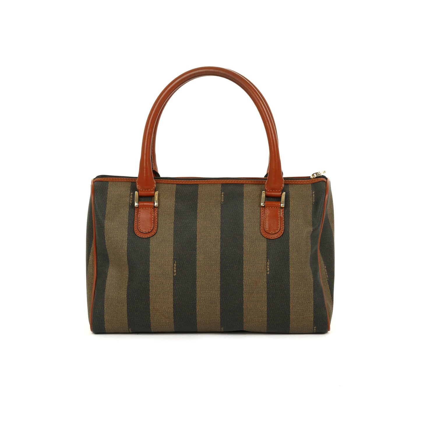 Fendi Pequin Stripe Boston Bag