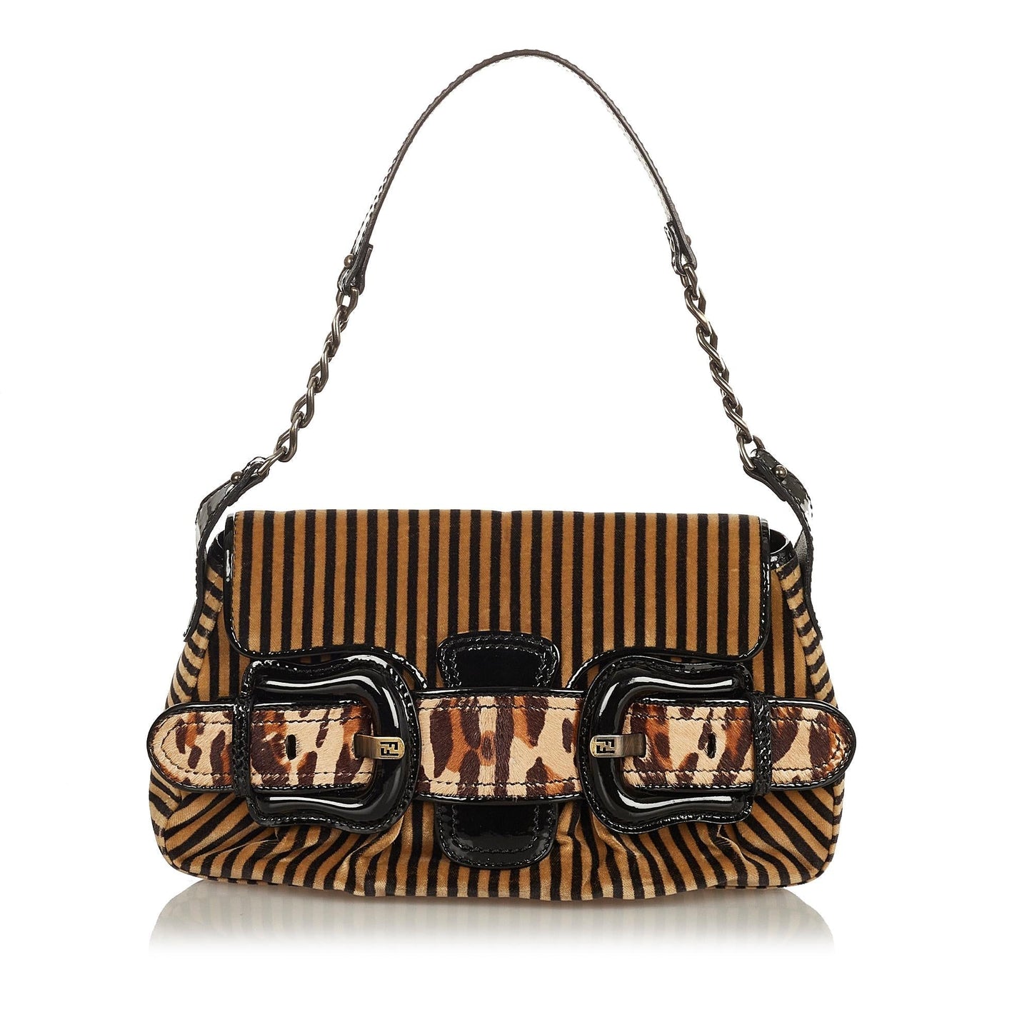 Luxury FendiPequin Velvet Shoulder Bag (SHG-28518)
