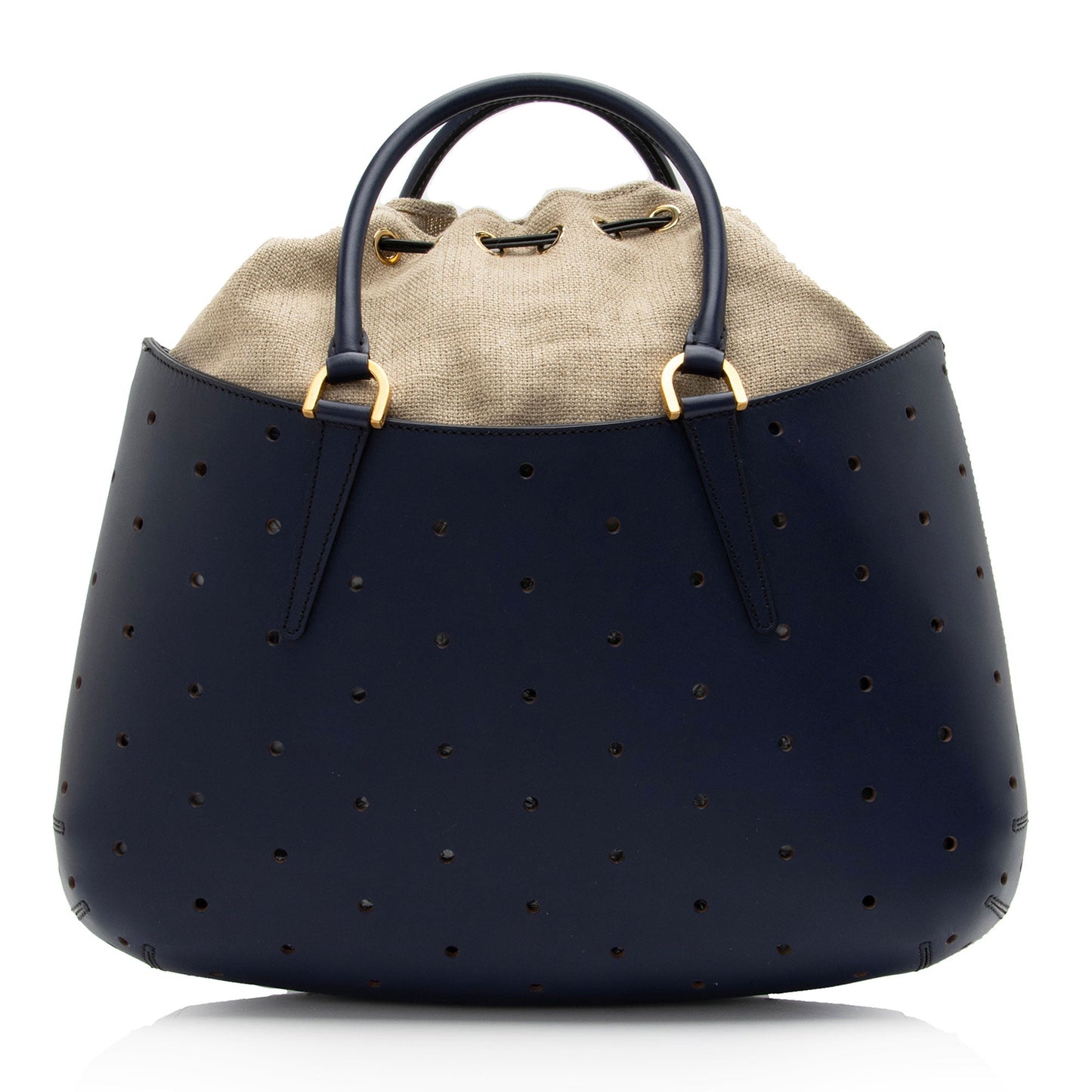Luxury FendiPerforated Leather B Fab Medium Tote (SHF-9CEMrX)