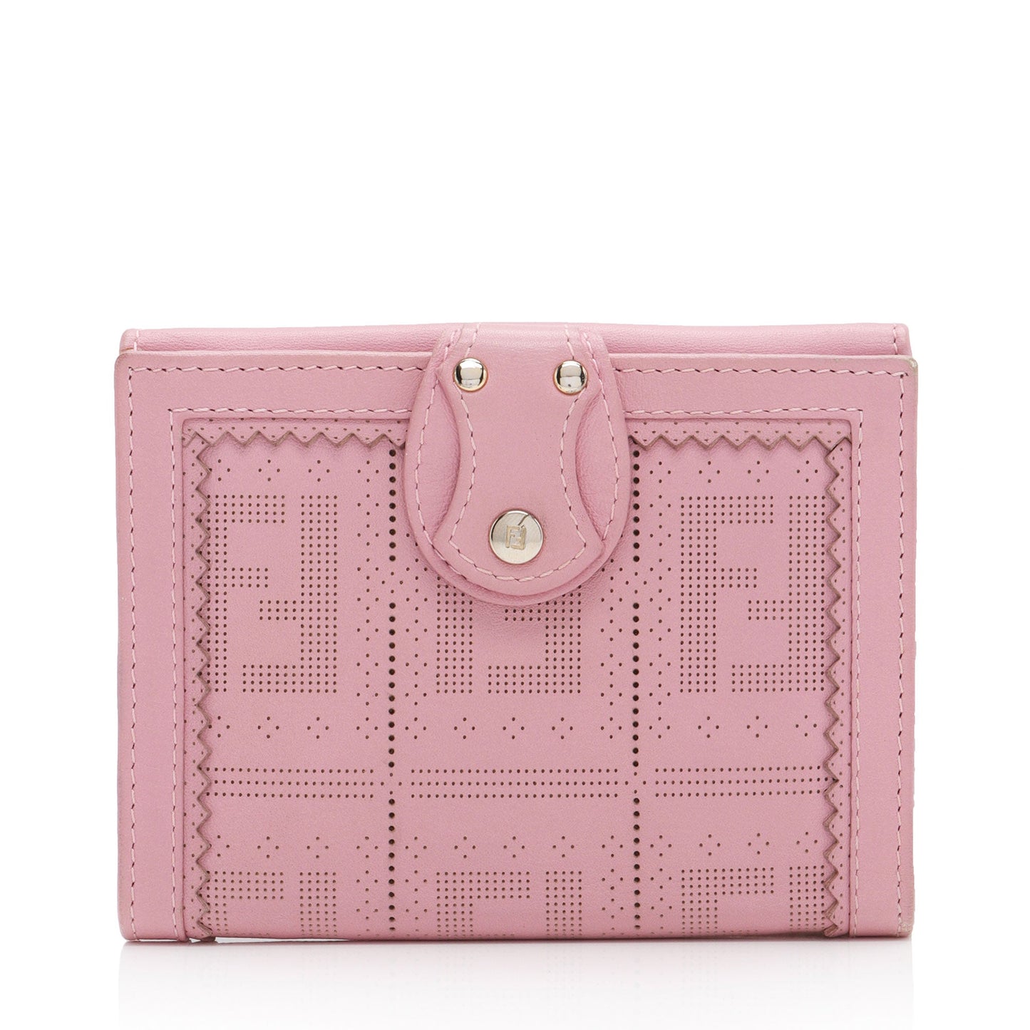 Luxury FendiPerforated Leather Compact Wallet (SHF-ahsZFs)