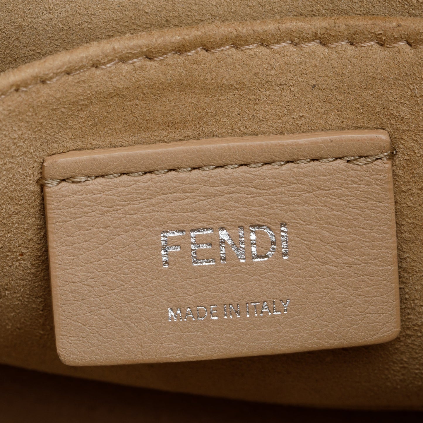 Fendi Pink Calfskin Leather Small Kan I Scallop Shoulder Bag