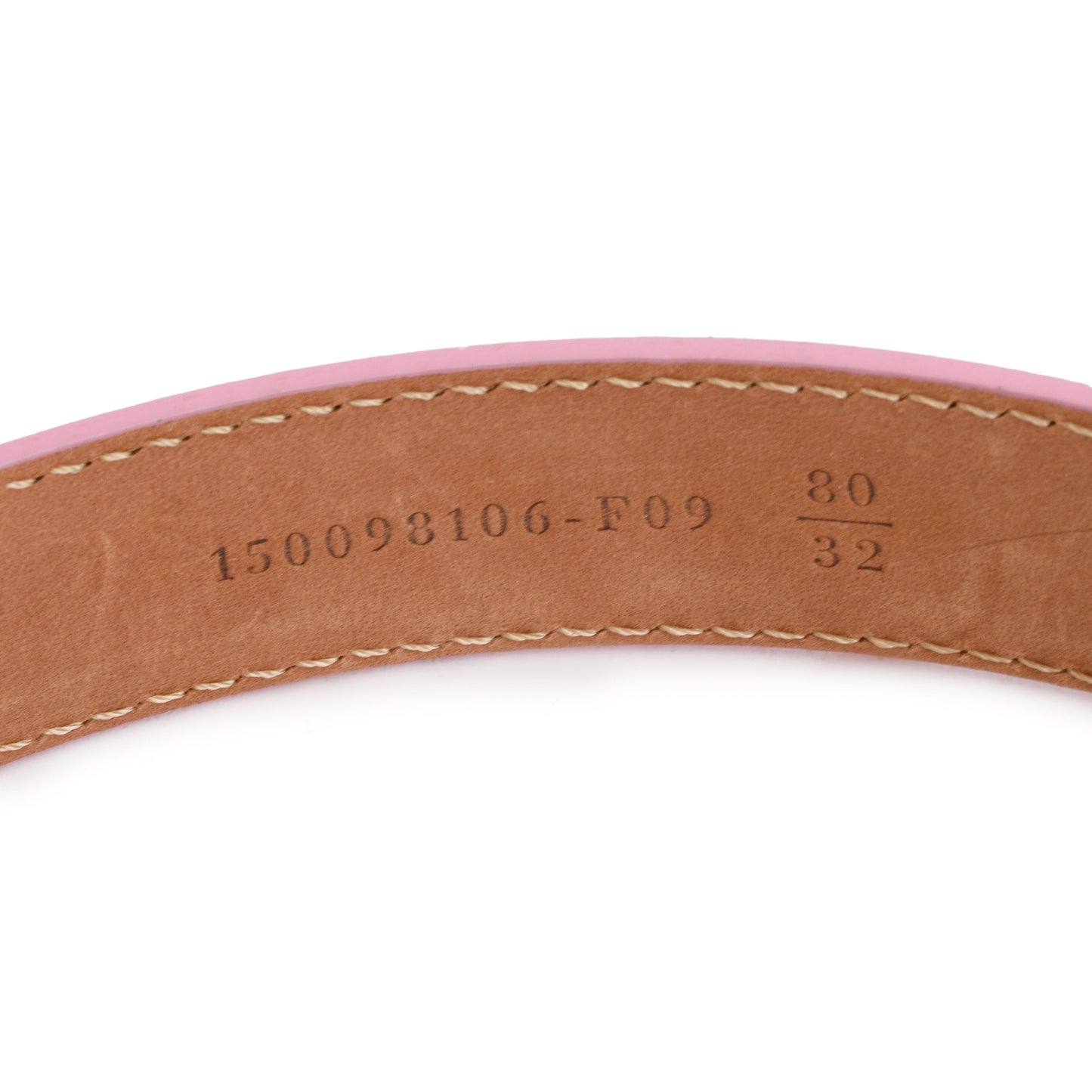 Fendi Pink Vitello Elite Leather FF Buckle Belt 80 32