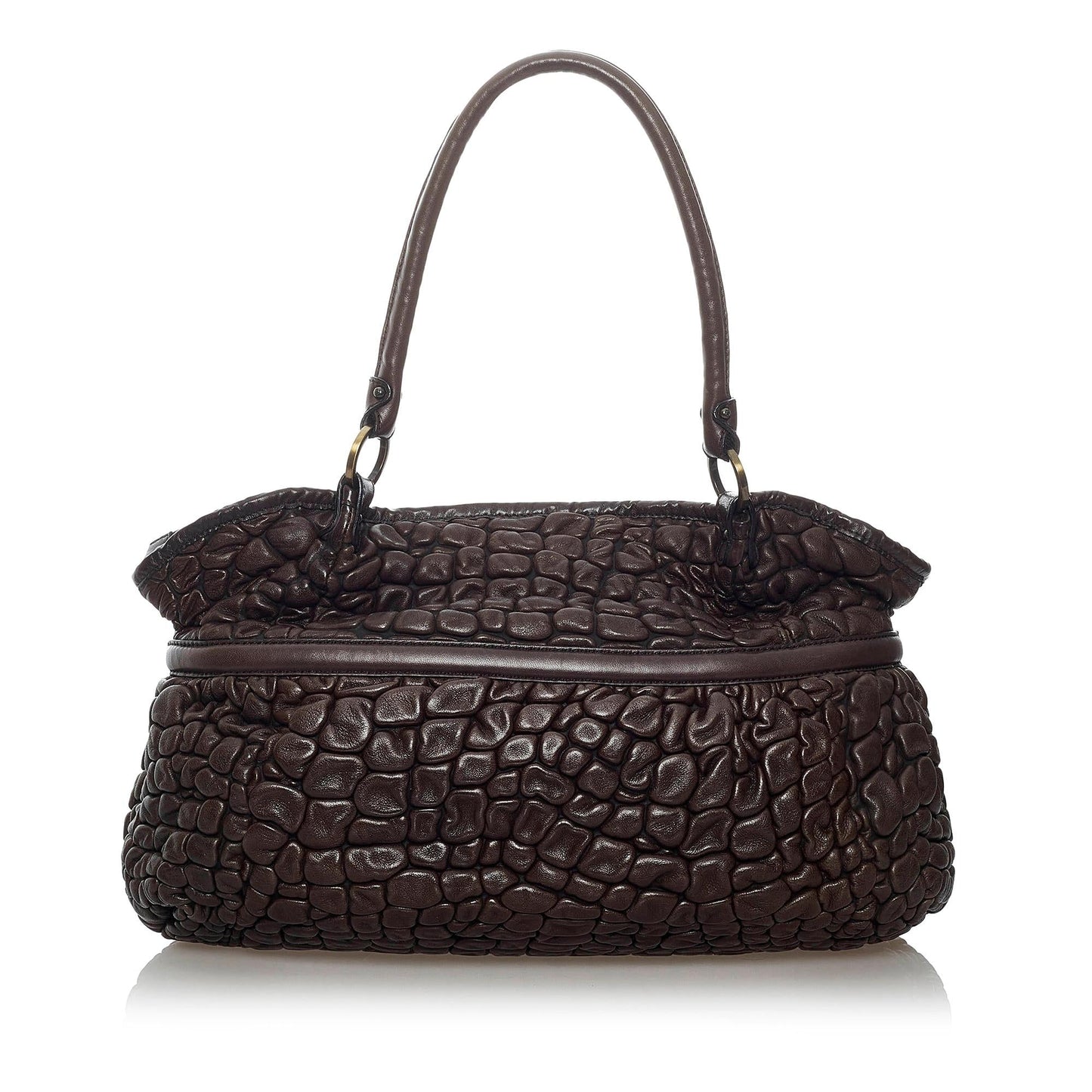 Luxury FendiPuckered Bubble Leather Chef Shoulder Bag (SHG-29866)