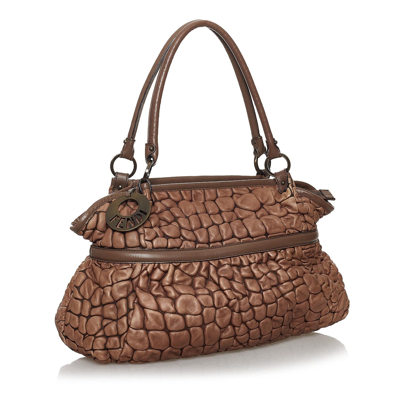 Luxury FendiPuckered Bubble Leather Chef Shoulder Bag (SHG-30185)