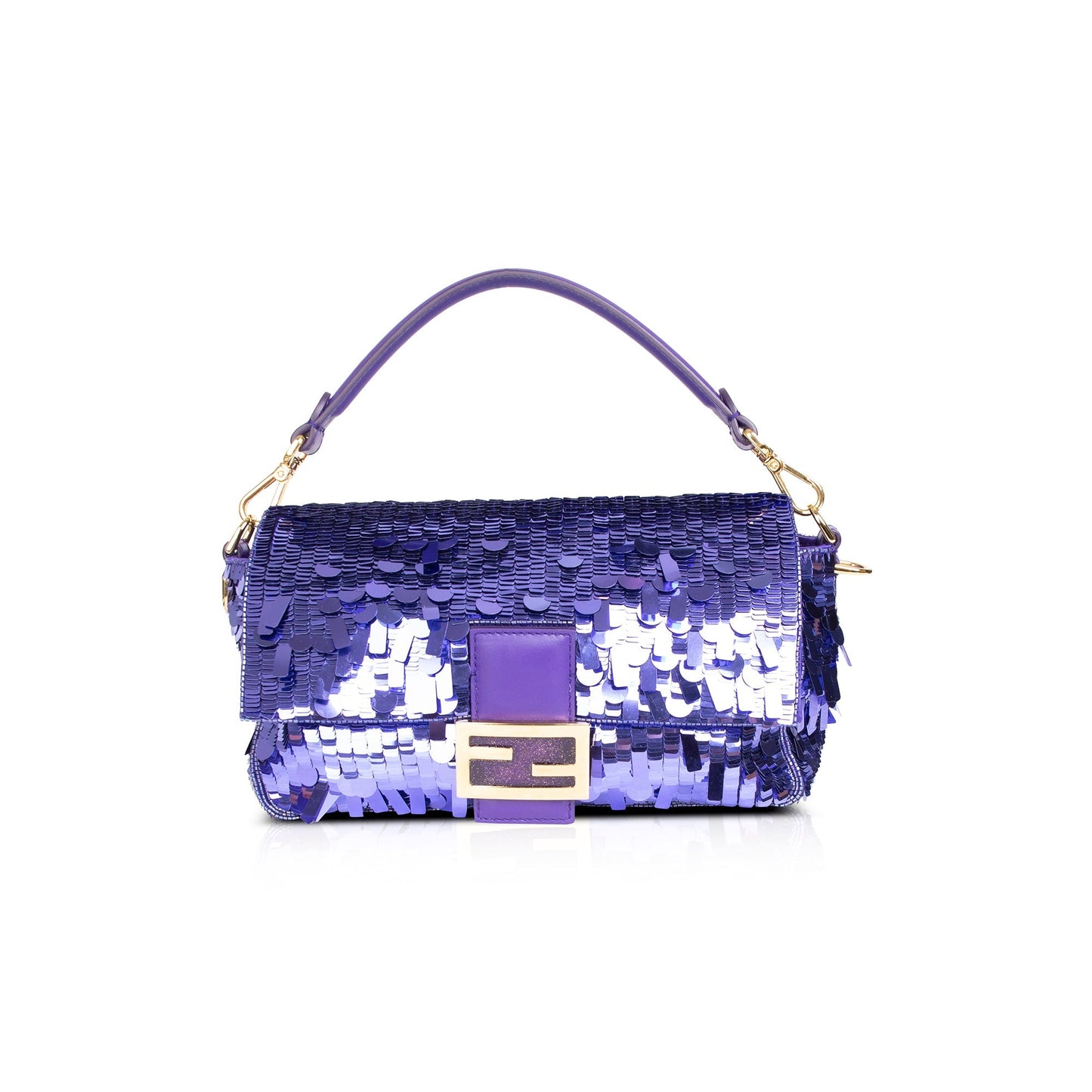 Fendi Purple Sequined Baguette Bag