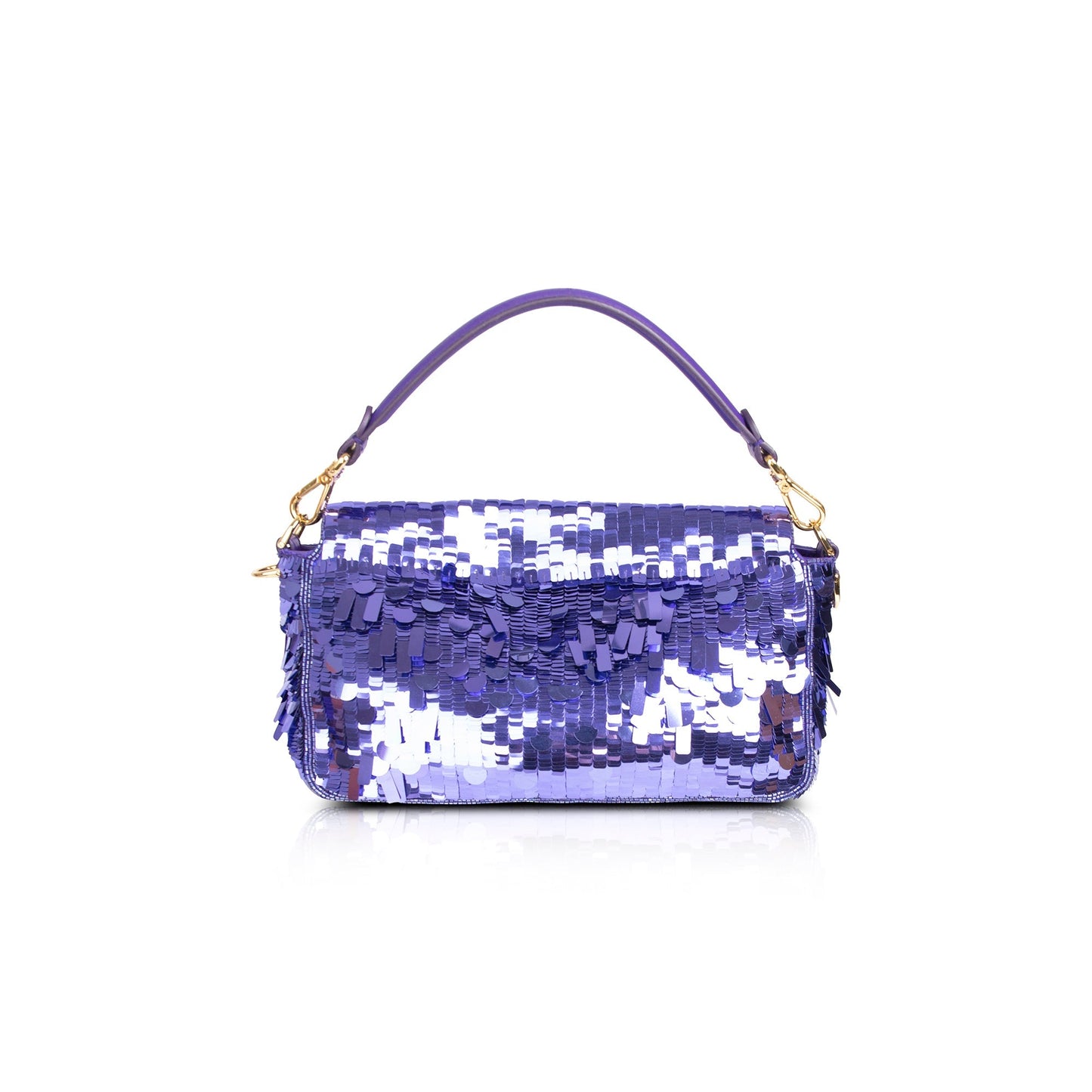 Fendi Purple Sequined Baguette Bag