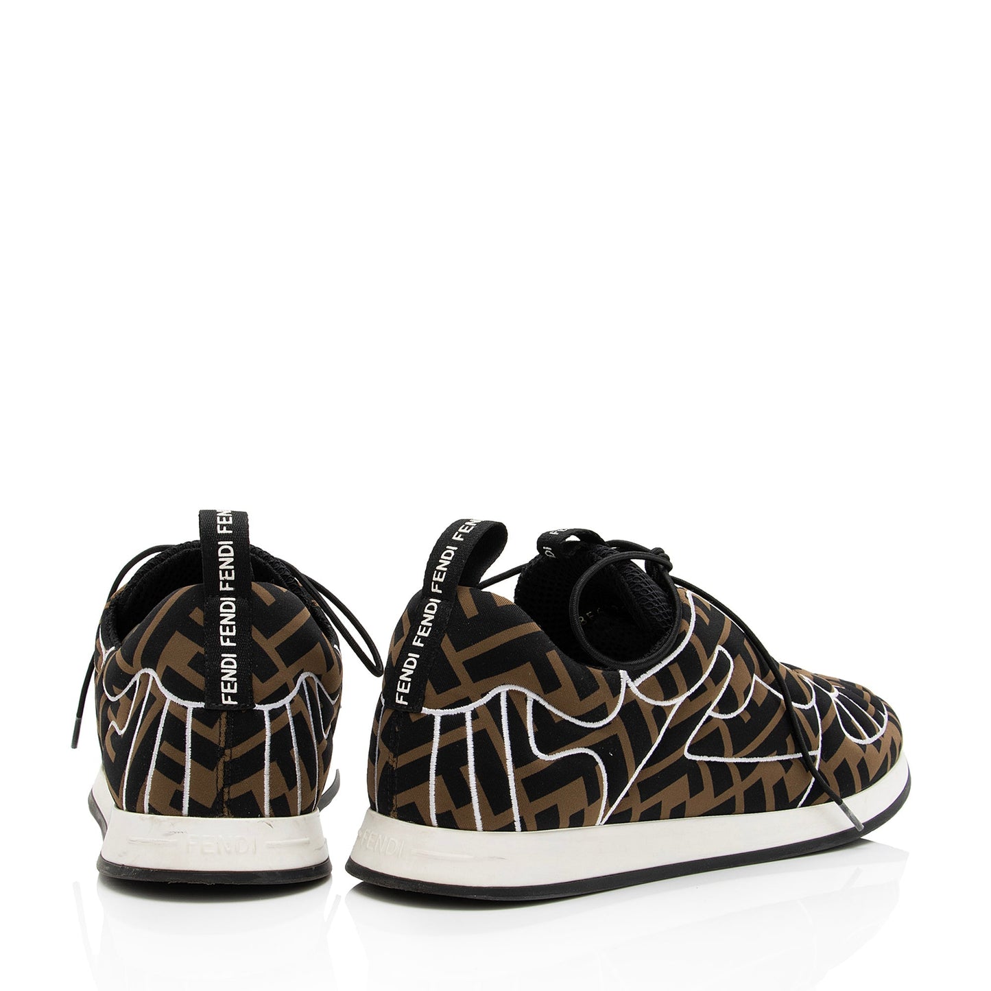 Luxury FendiQuilted Zucca Nylon Freedom Sneakers - Size 7.5 / 37.5 (SHF-808q4w)