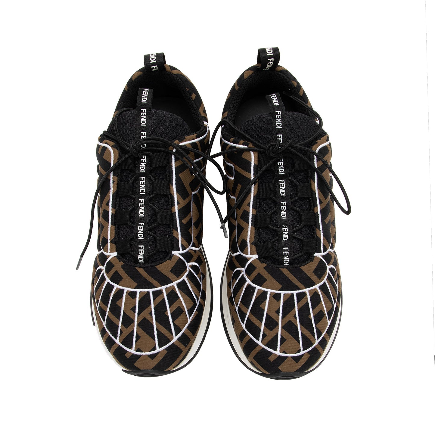Luxury FendiQuilted Zucca Nylon Freedom Sneakers - Size 7.5 / 37.5 (SHF-808q4w)