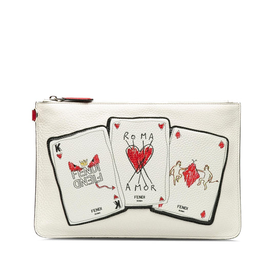Luxury FendiRoma Playing Cards Zip Clutch (SHG-34tr8x)