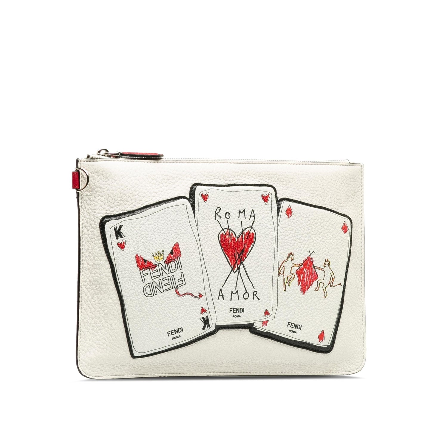 Luxury FendiRoma Playing Cards Zip Clutch (SHG-34tr8x)