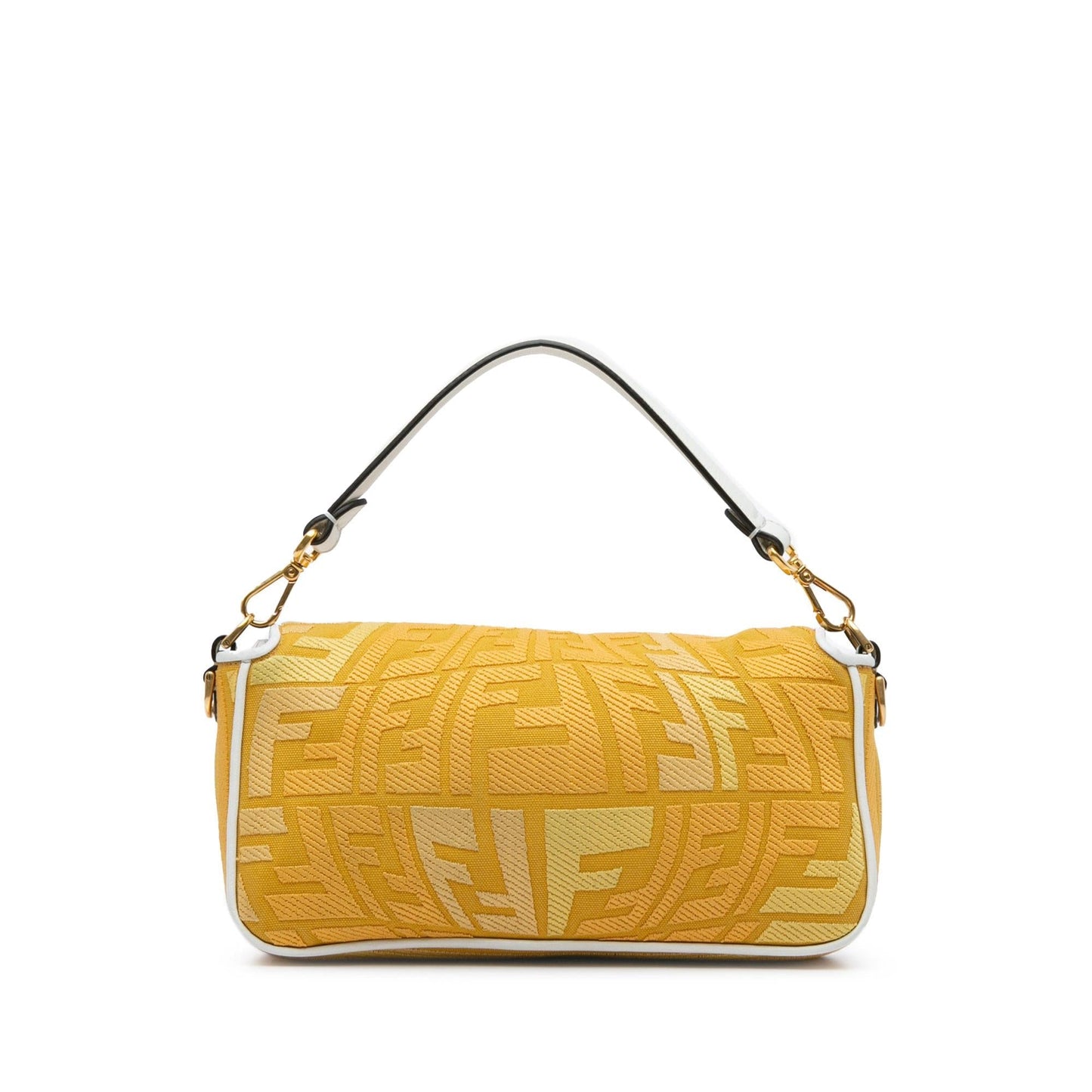 Luxury FendiSarah Coleman FF Canvas Fisheye  Baguette Satchel (SHG-wabmGk)
