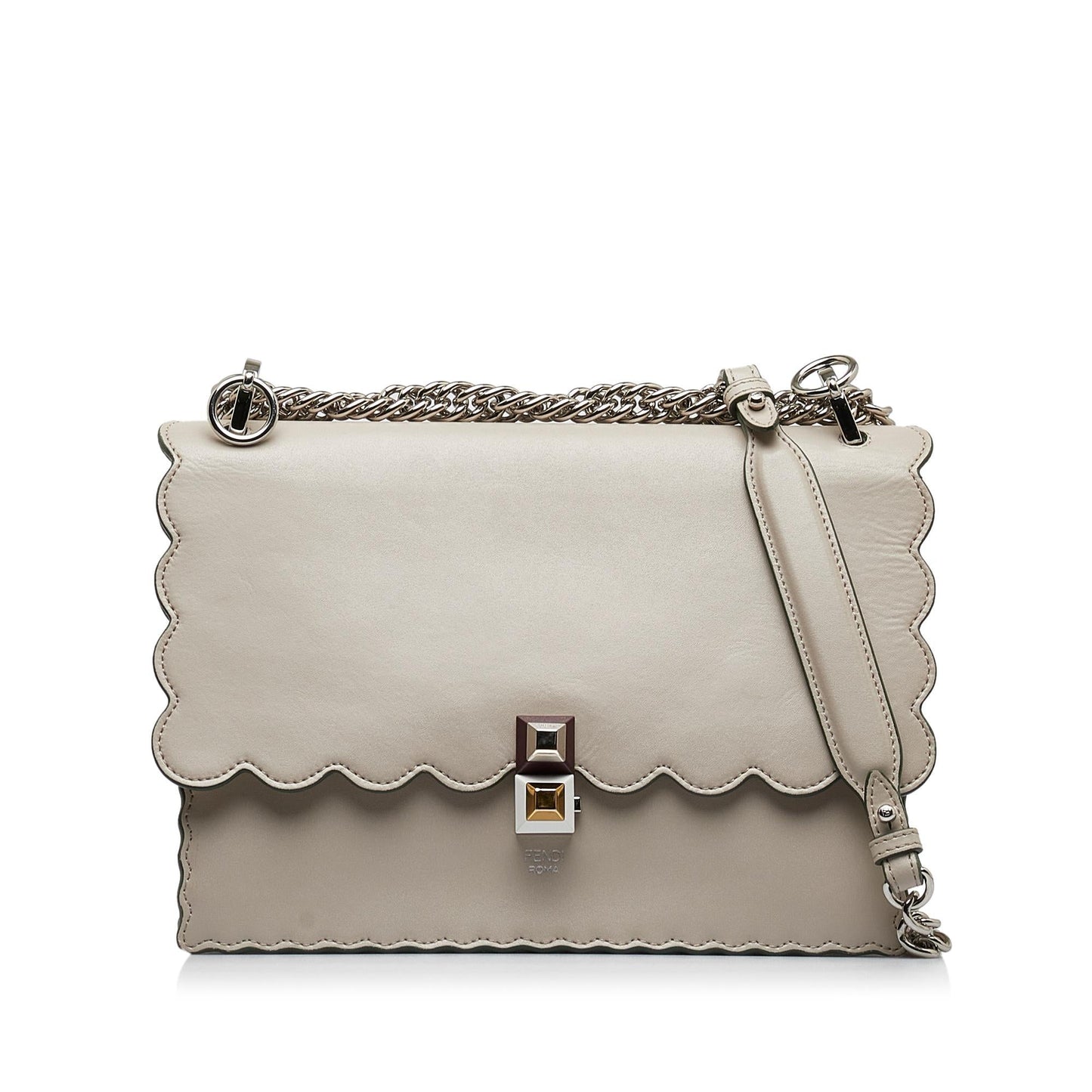 Luxury FendiScalloped Kan I Satchel (SHG-0g81DK)