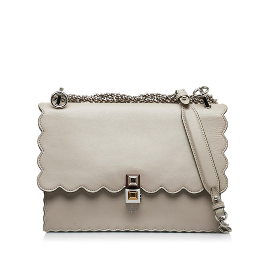 Luxury FendiScalloped Kan I Satchel (SHG-0g81DK)