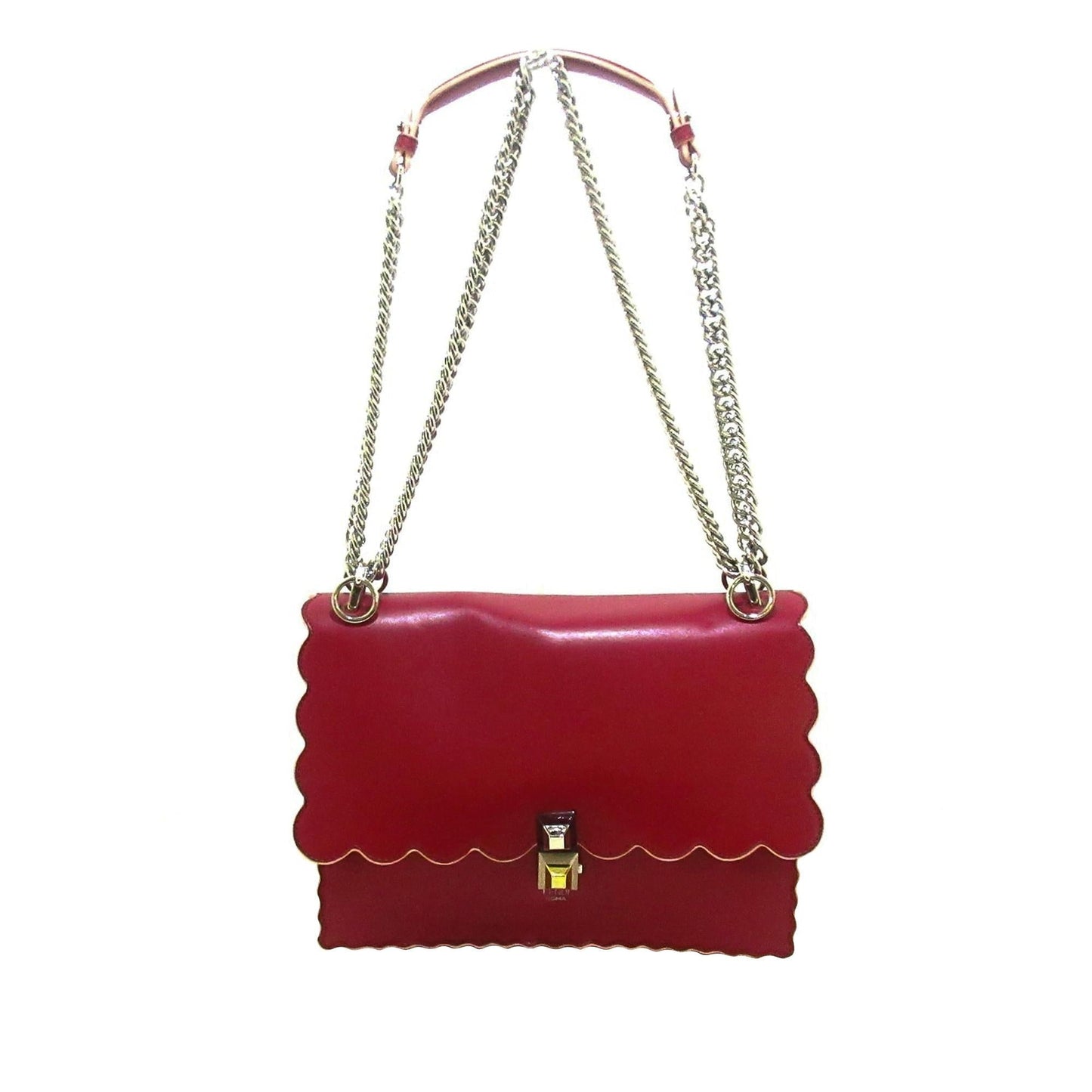 Luxury FendiScalloped Studded Kan I (SHG-WbsE95)