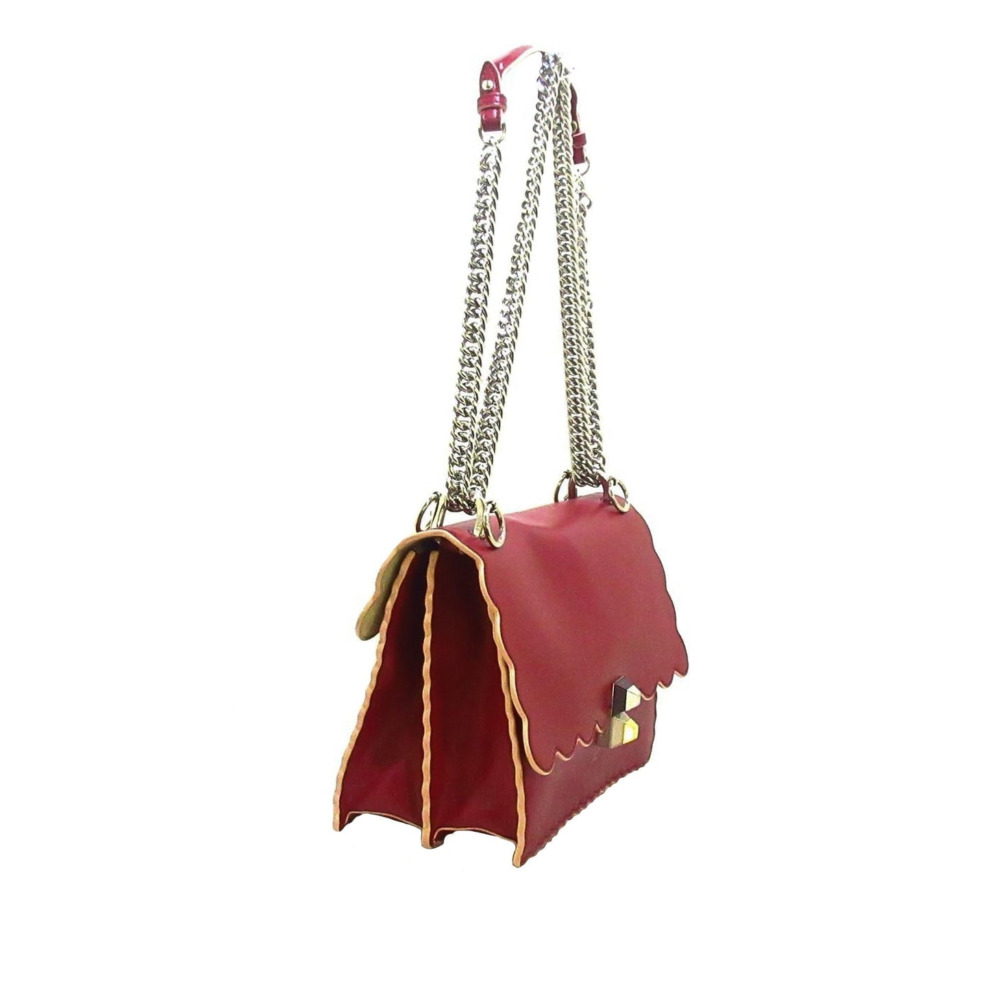 Luxury FendiScalloped Studded Kan I (SHG-WbsE95)