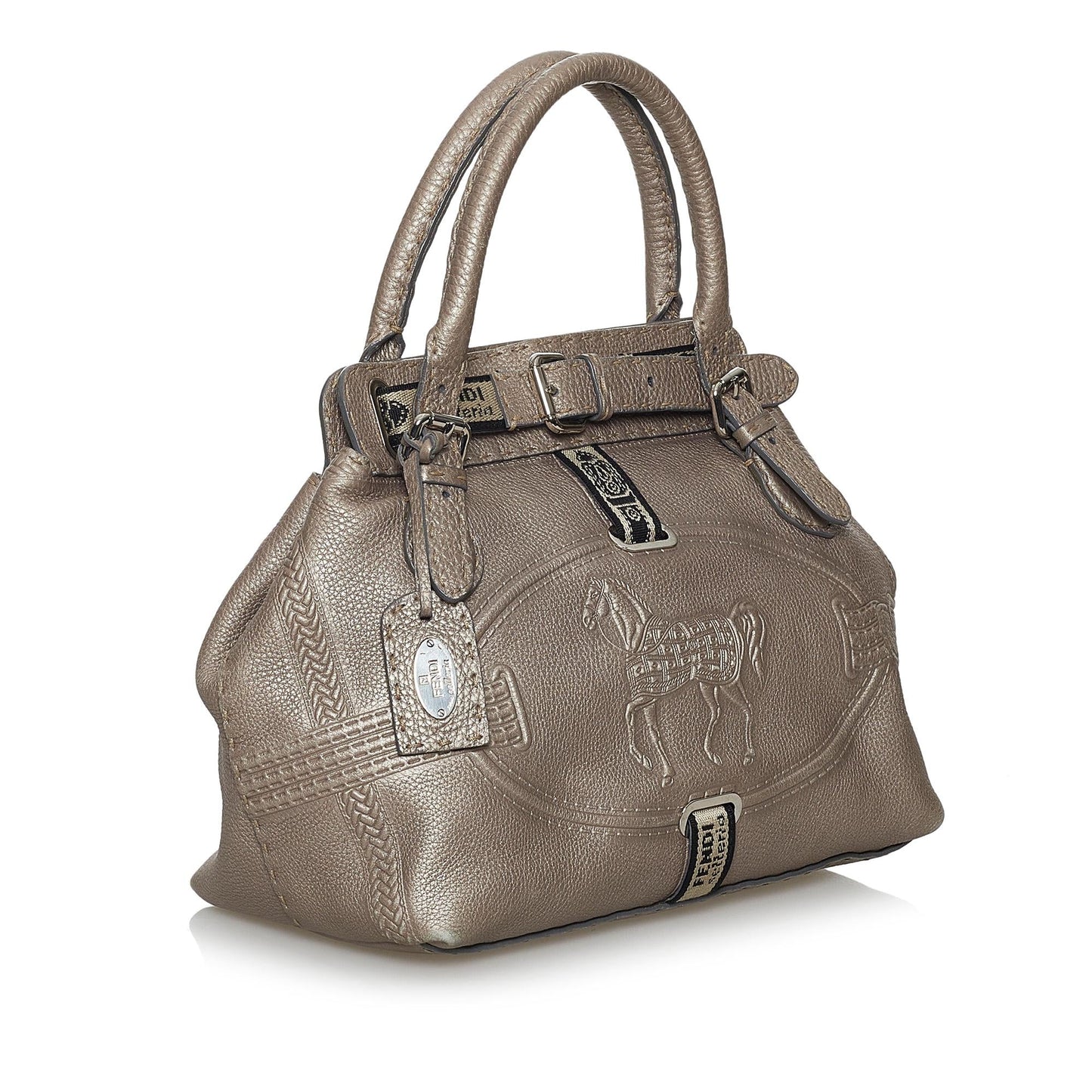 Luxury FendiSelleria Borghese Leather Handbag (SHG-28253)