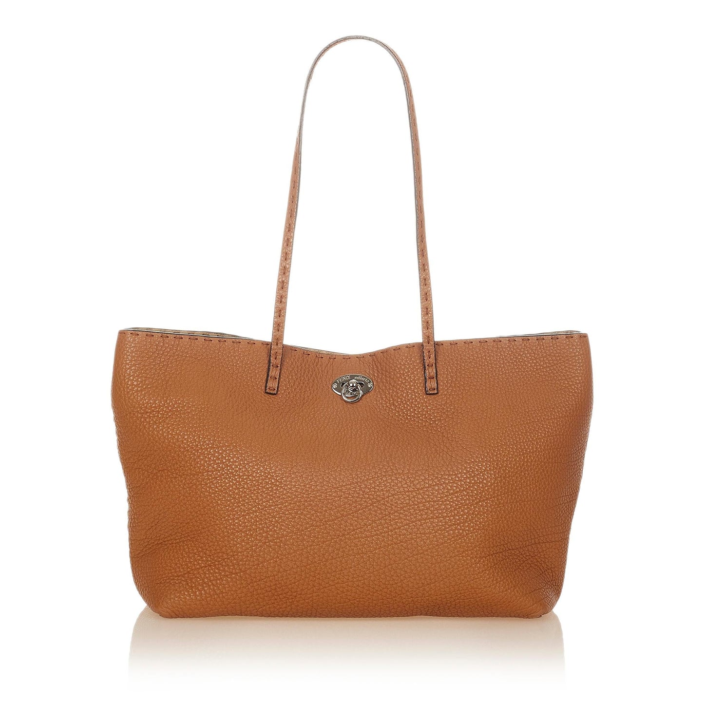 Luxury FendiSelleria Carla Leather Tote Bag (SHG-31919)