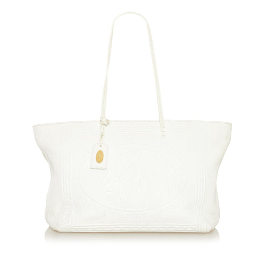 Luxury FendiSelleria Embossed Leather Tote Bag (SHG-34464)