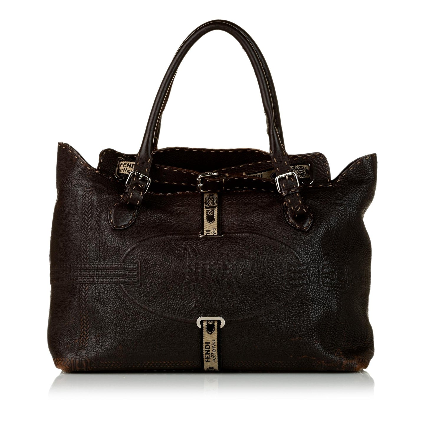 Luxury FendiSelleria Grand Borghese Leather Handbag (SHG-31434)