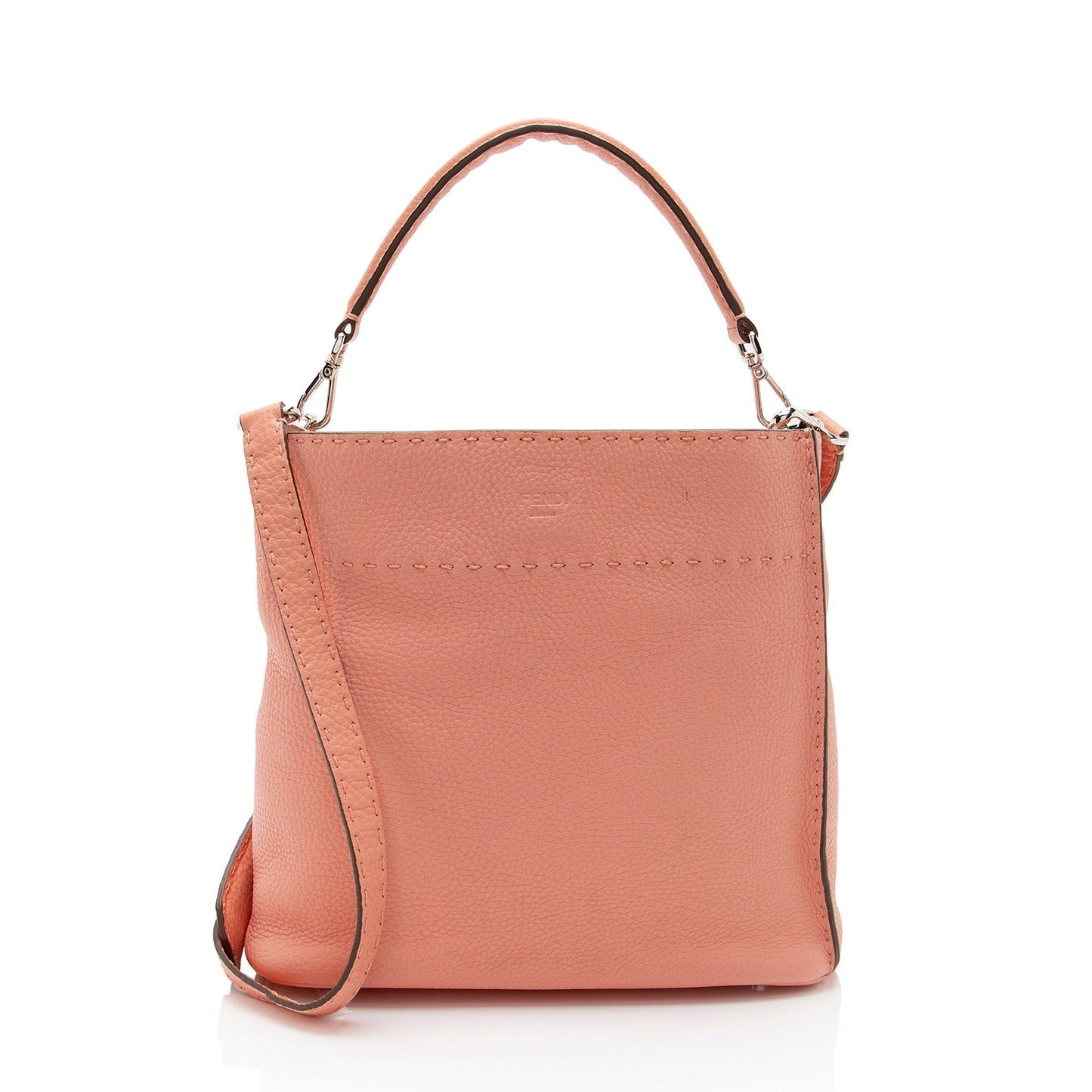 Luxury FendiSelleria Leather Anna Small Bucket Bag (SHF-YoPItu)