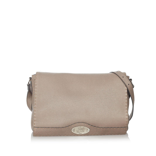 Luxury FendiSelleria Leather Crossbody Bag (SHG-33789)