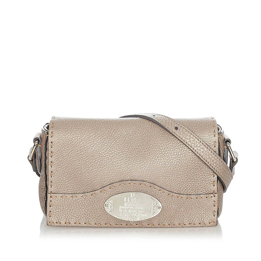 Luxury FendiSelleria Leather Crossbody Bag (SHG-34026)