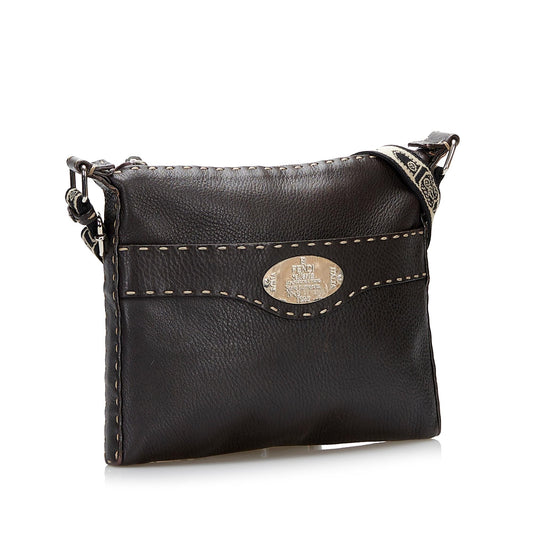 Luxury FendiSelleria Leather Crossbody Bag (SHG-36824)