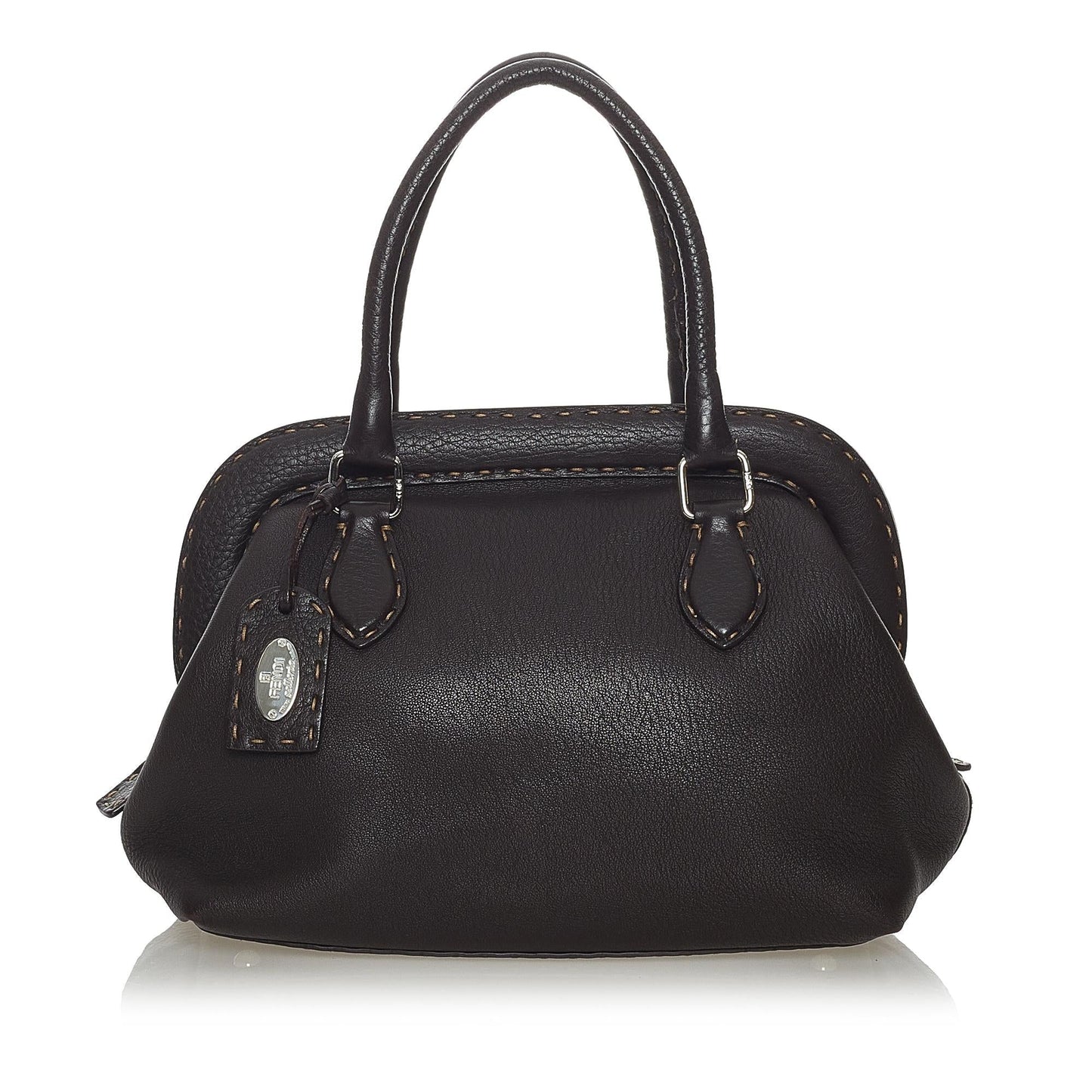 Luxury FendiSelleria Leather Handbag (SHG-37727)