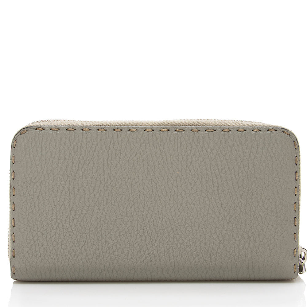 Luxury FendiSelleria Leather Zip Around Wallet (SHF-16963)
