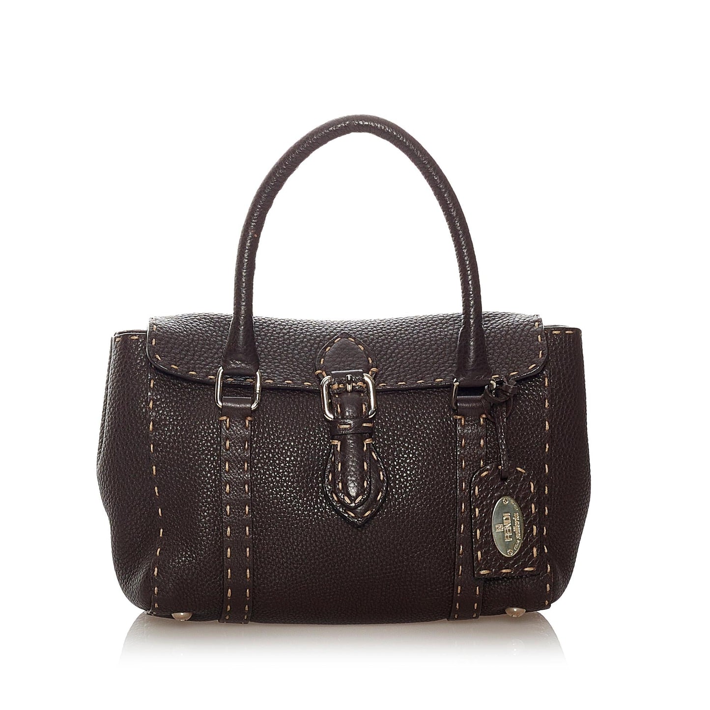 Luxury FendiSelleria Linda Leather Handbag (SHG-27466)