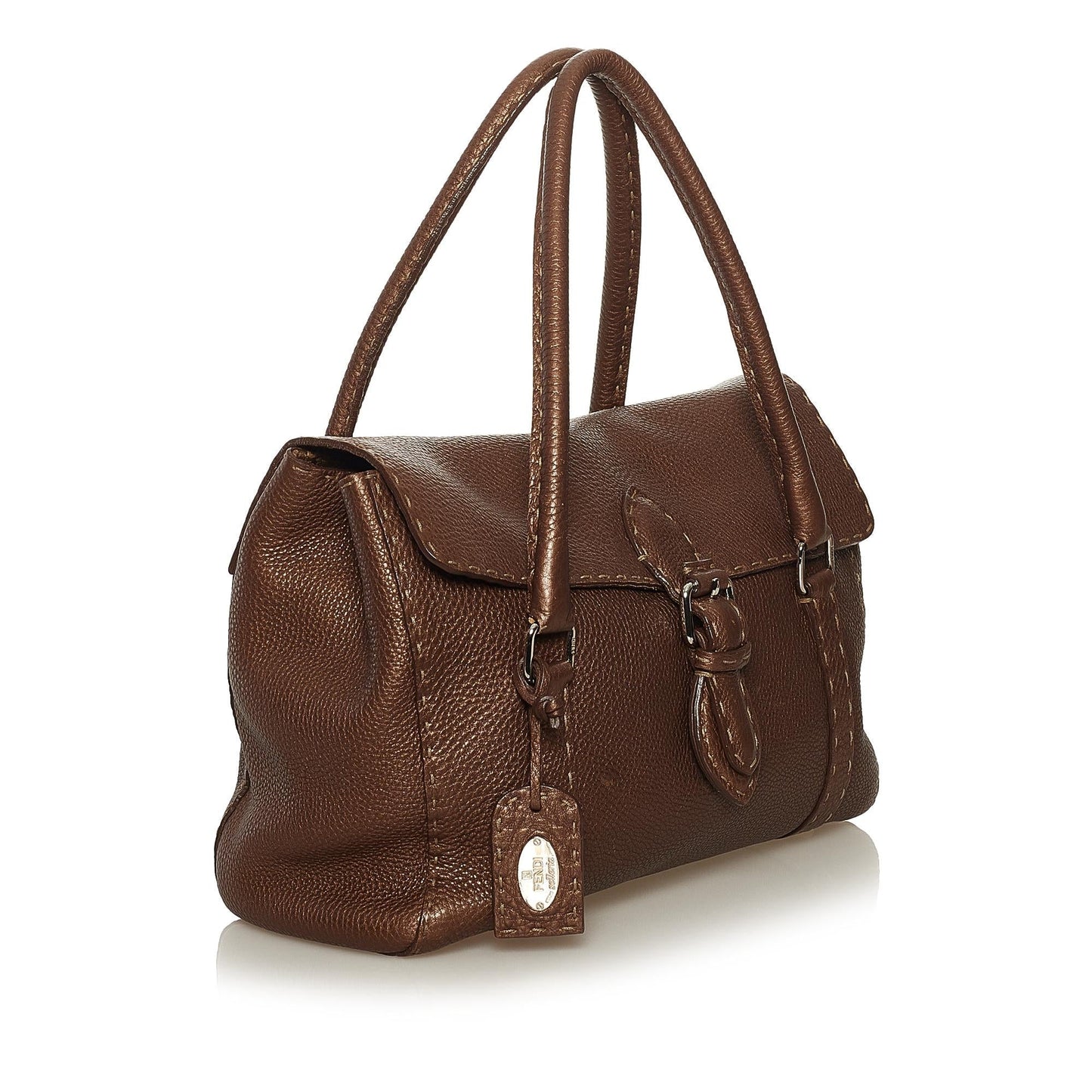 Luxury FendiSelleria Linda Leather Handbag (SHG-34866)