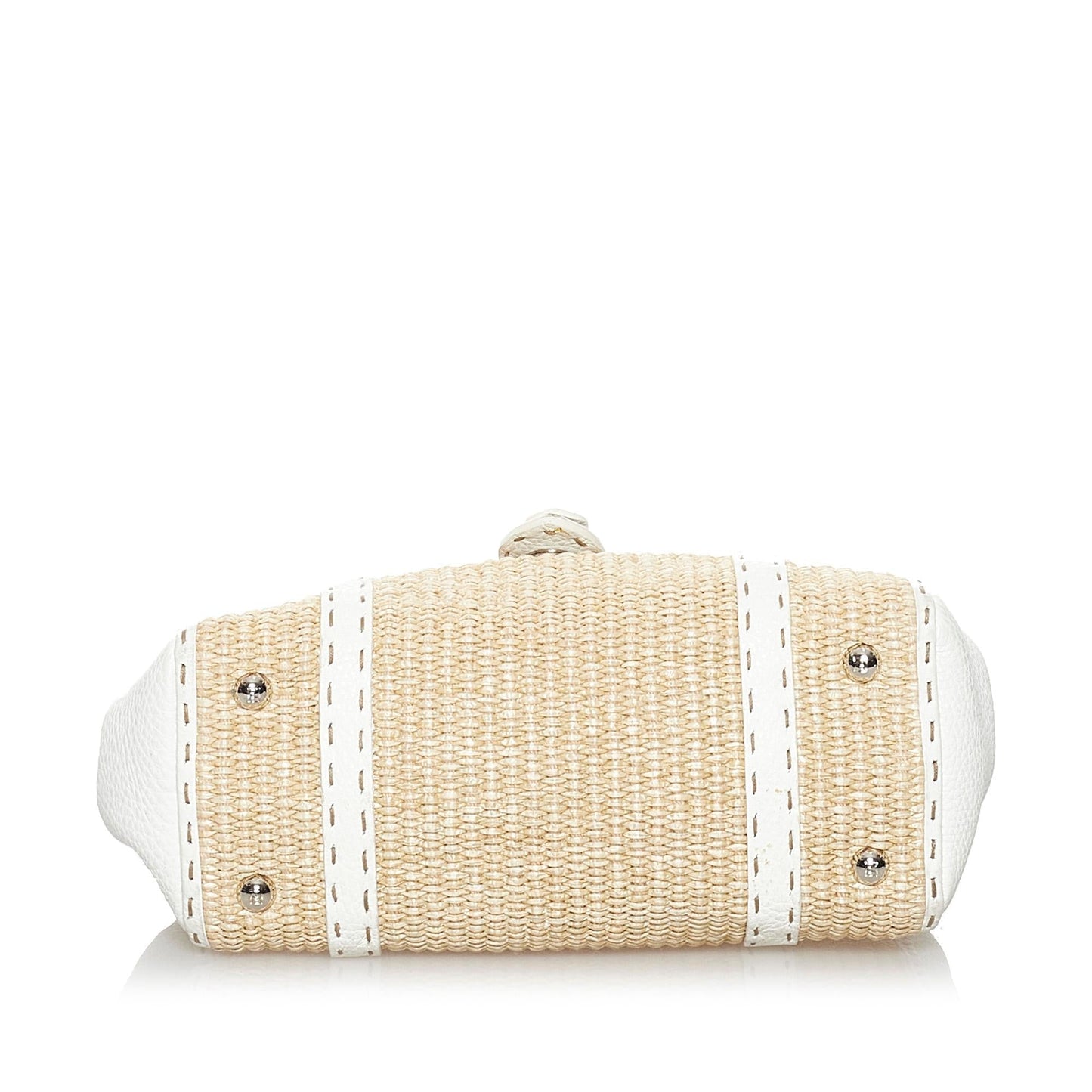 Luxury FendiSelleria Linda Raffia Handbag (SHG-29727)