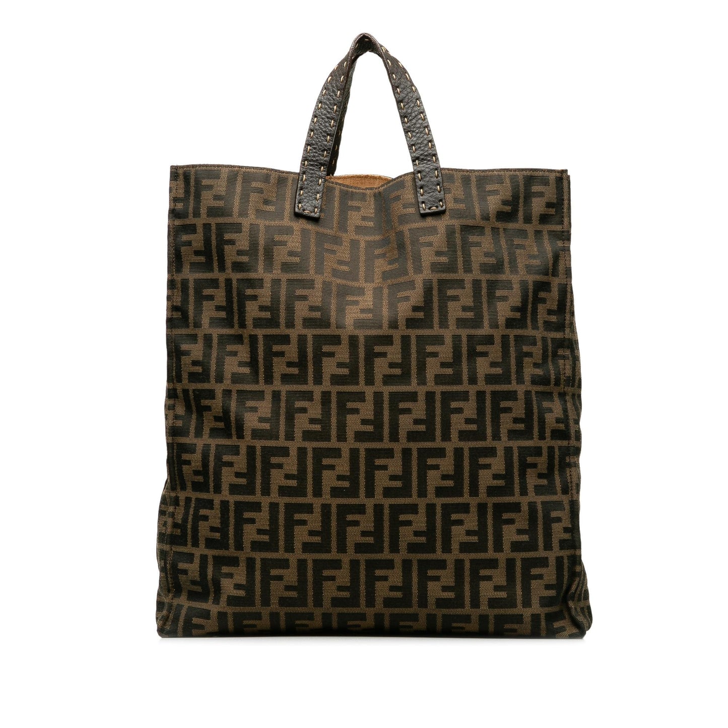Luxury FendiSelleria Trimmed Zucca Vertical Tote (SHG-AXod86)