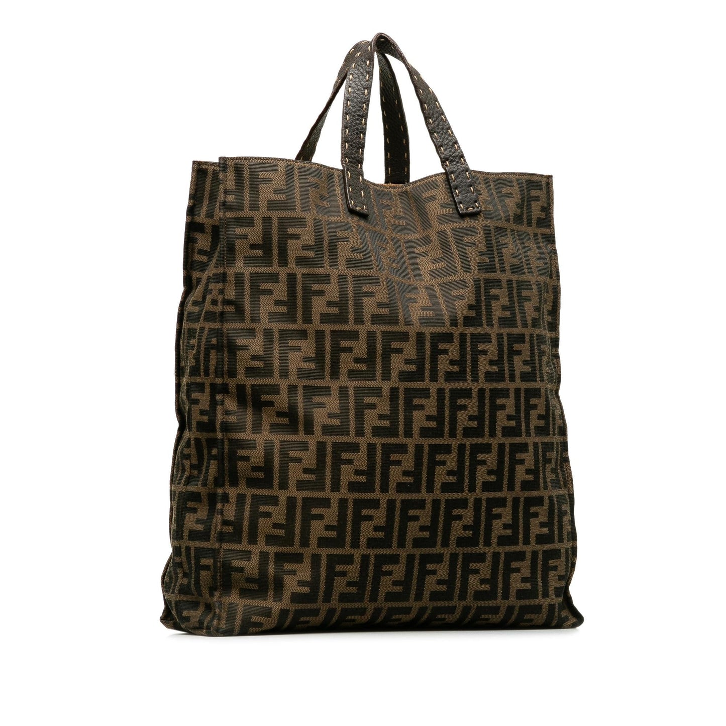 Luxury FendiSelleria Trimmed Zucca Vertical Tote (SHG-AXod86)