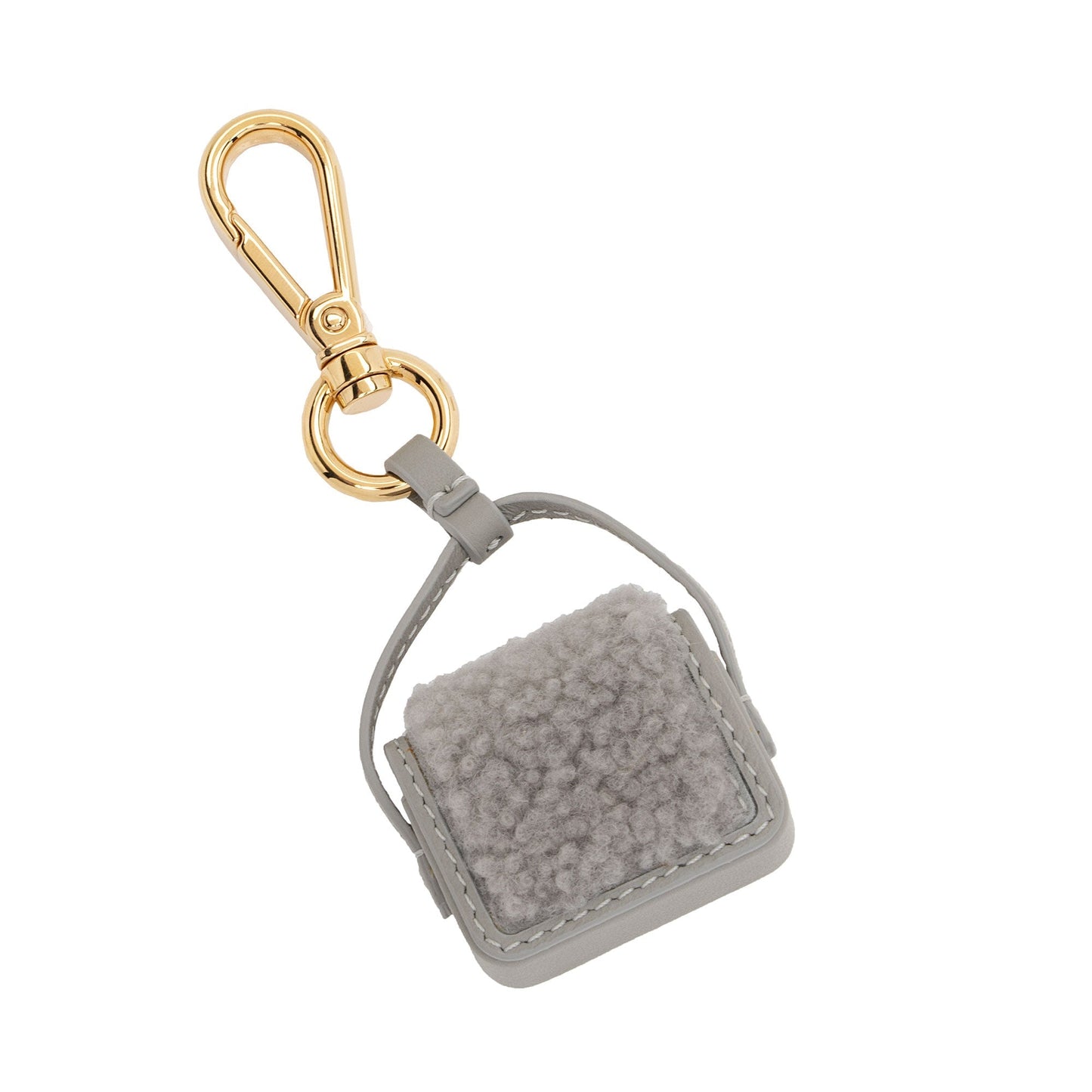 Luxury FendiShearling Pico Baguette Bag Charm (SHF-EeSWMC)