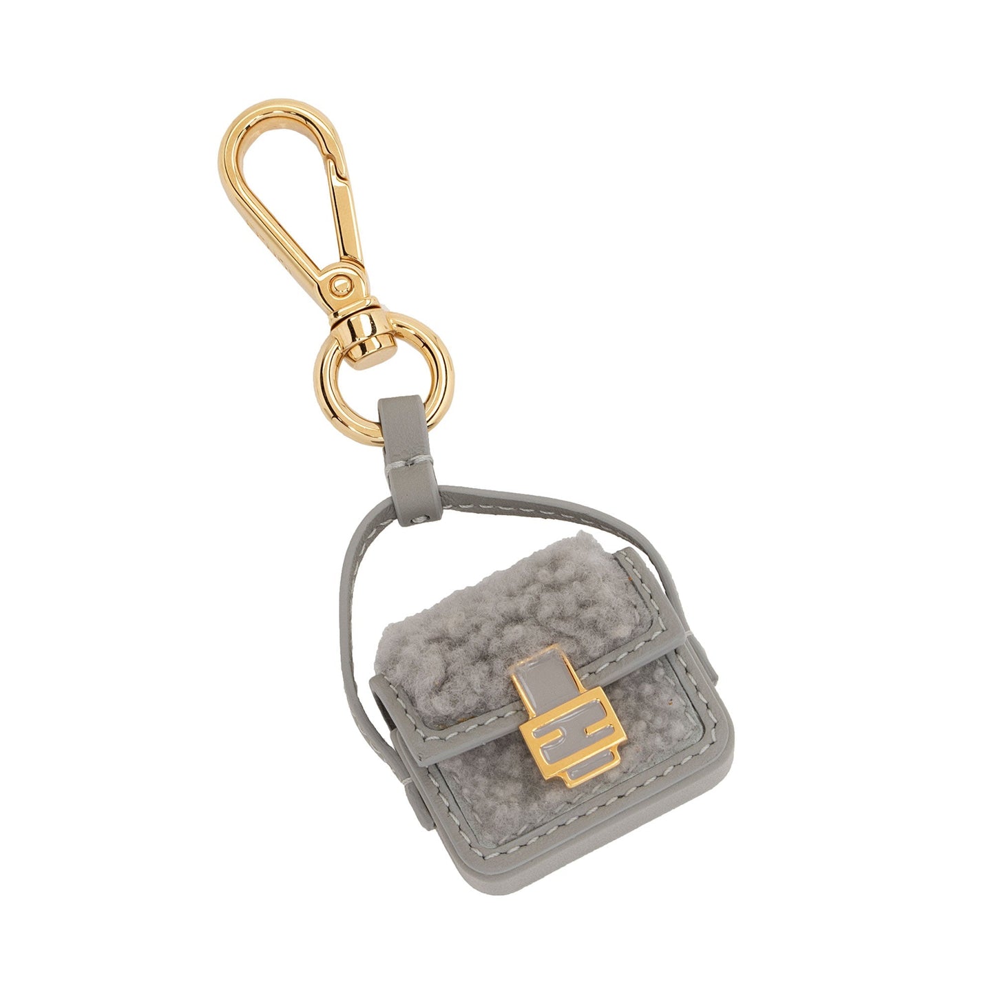 Luxury FendiShearling Pico Baguette Bag Charm (SHF-EeSWMC)