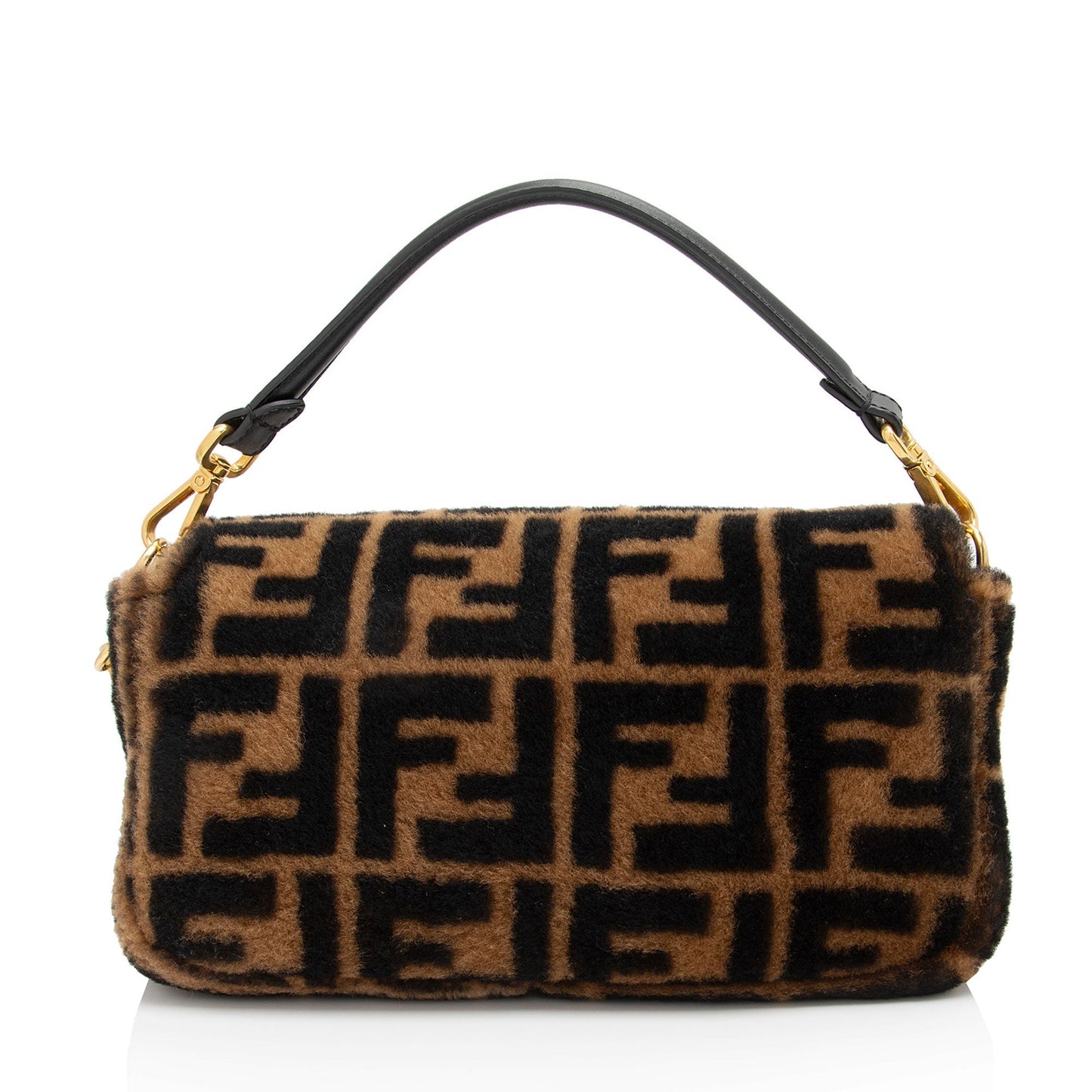Luxury FendiSheepskin FF Baguette Shoulder Bag (SHF-mfPxUP)